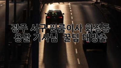 광주 서구 원룸이사, 화정동 용달 기사님 🚚💨 꿀팁 대방출!