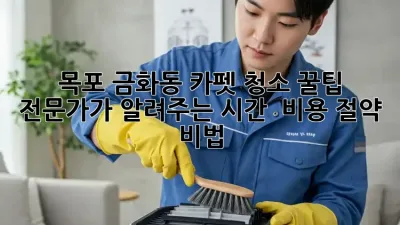 목포 금화동 카펫 청소 꿀팁🍯: 전문가가 알려주는 시간 & 비용 절약 비법